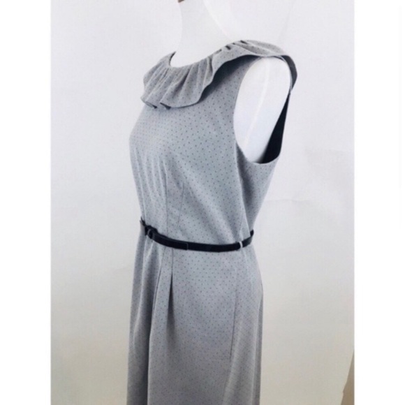 JONES New York Sleeveless Swiss Dot Print Dress - Picture 4 of 14